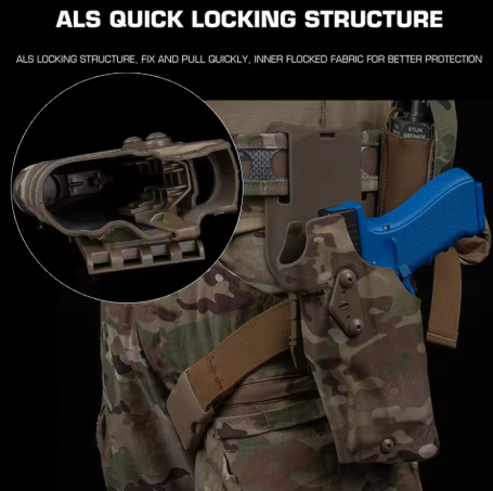 🔫 Funda Estilo Safariland para Glock (con linterna + RMR)